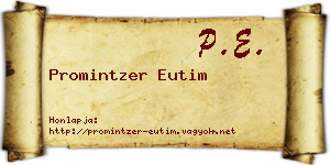 Promintzer Eutim névjegykártya